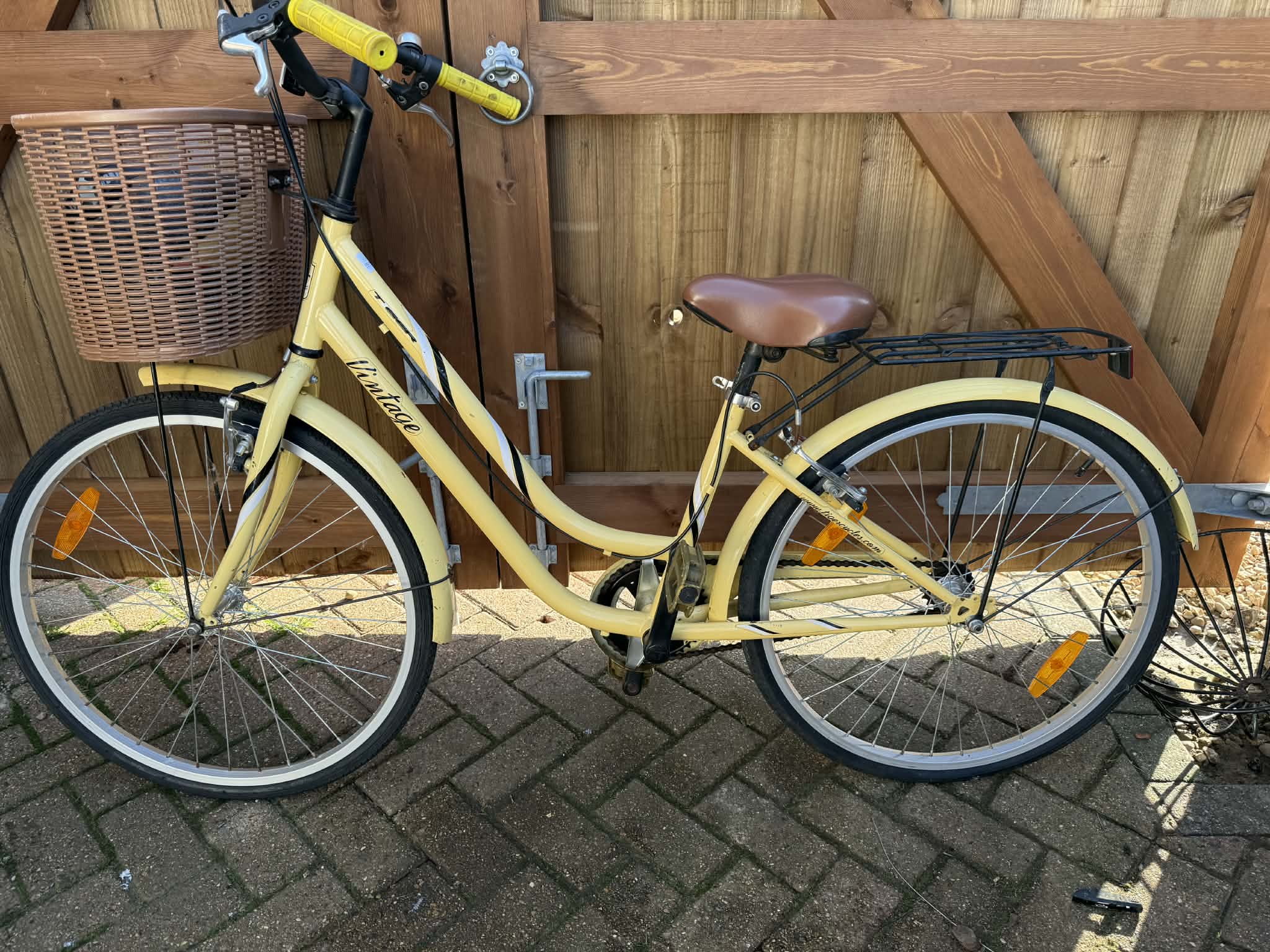 Vintage Tiger bicycle with basket