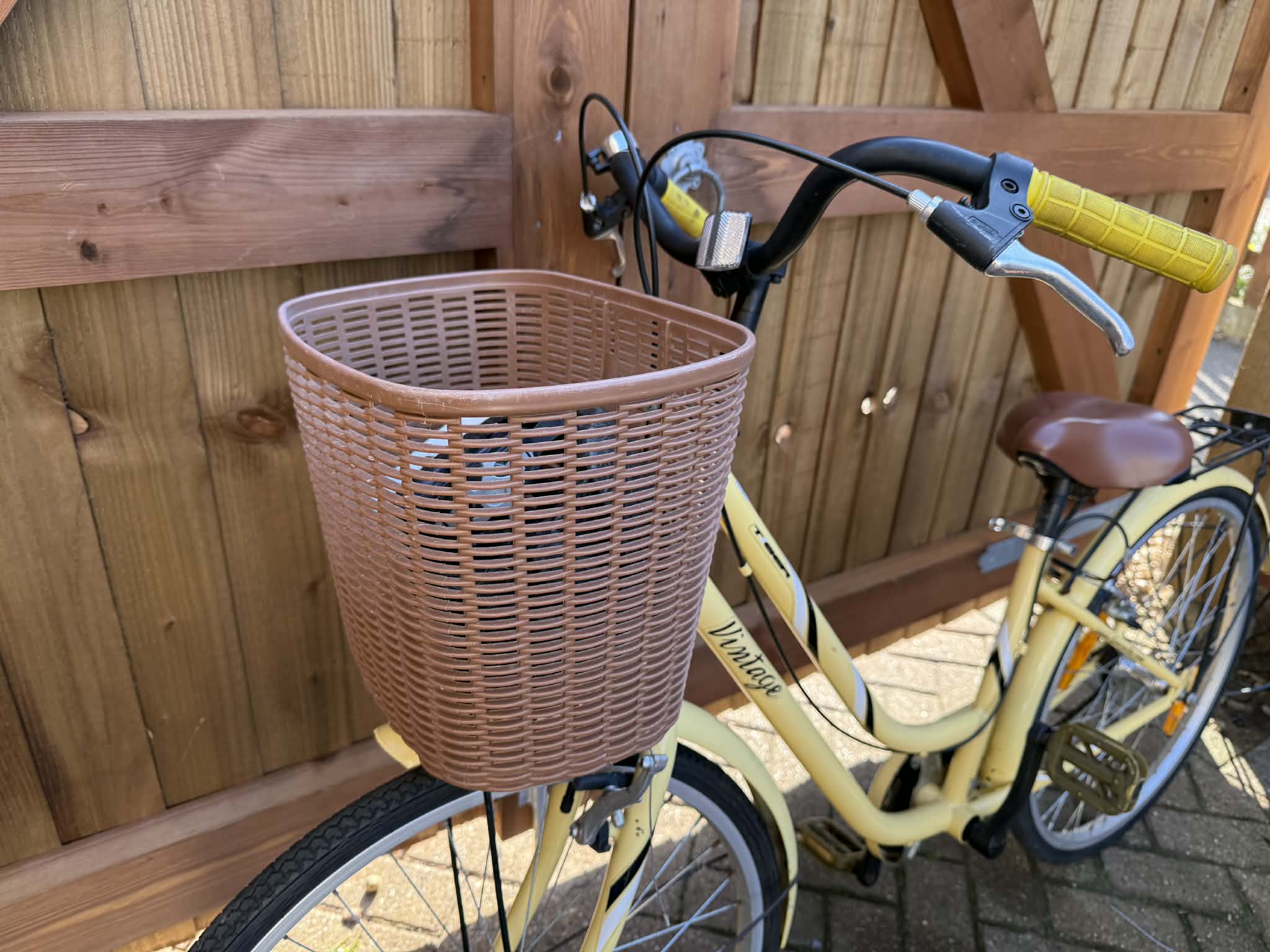Vintage Tiger bicycle with basket