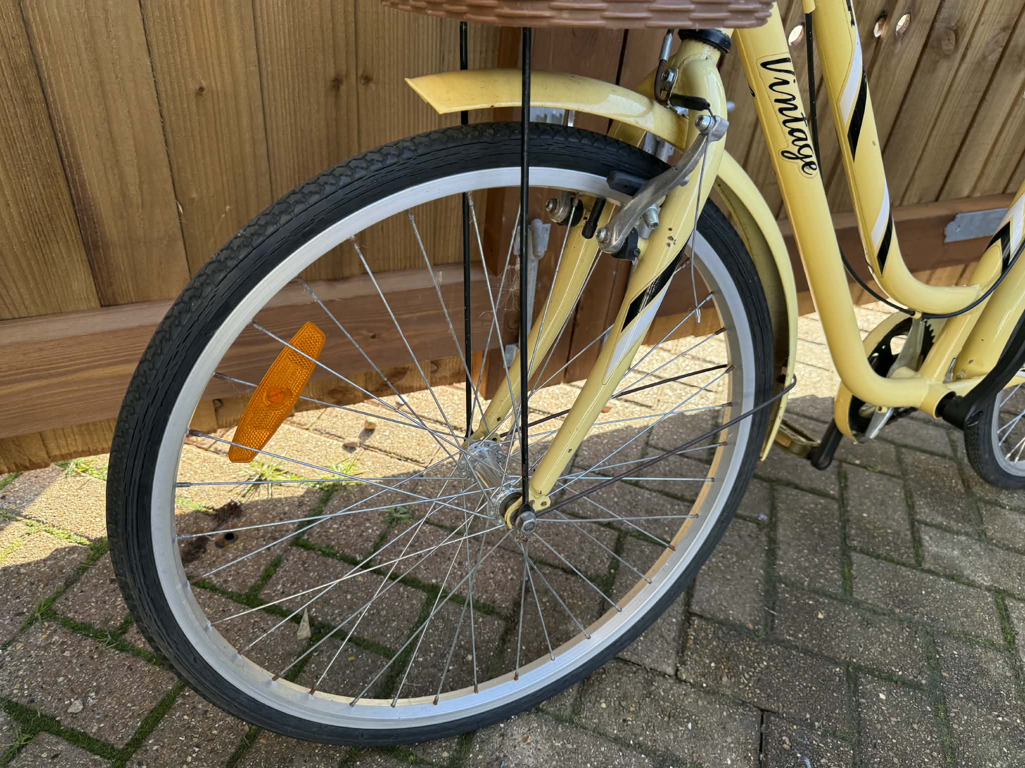 Vintage Tiger bicycle with basket